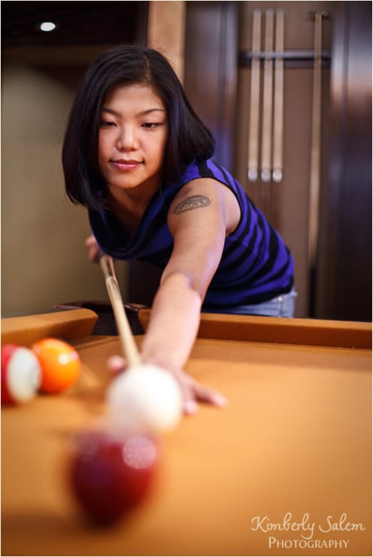 Diana - playing pool