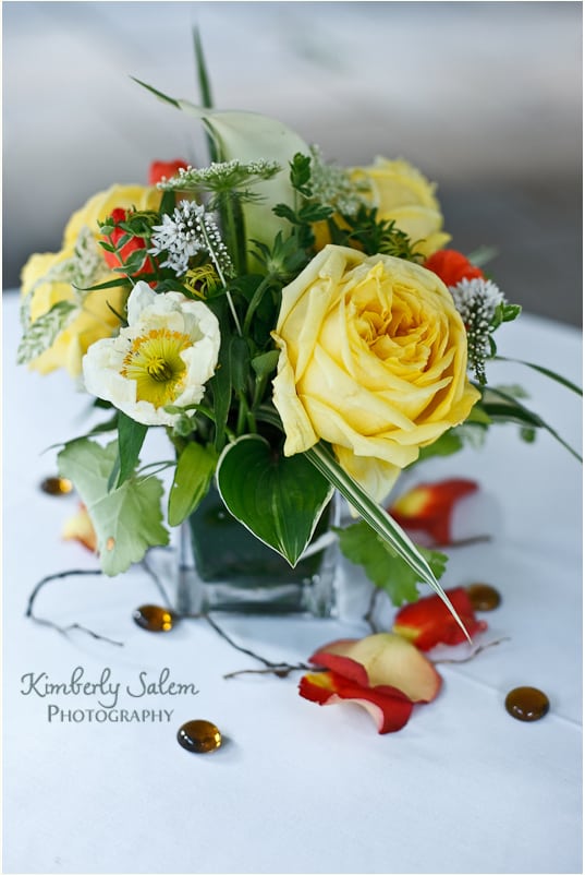 flowers on table