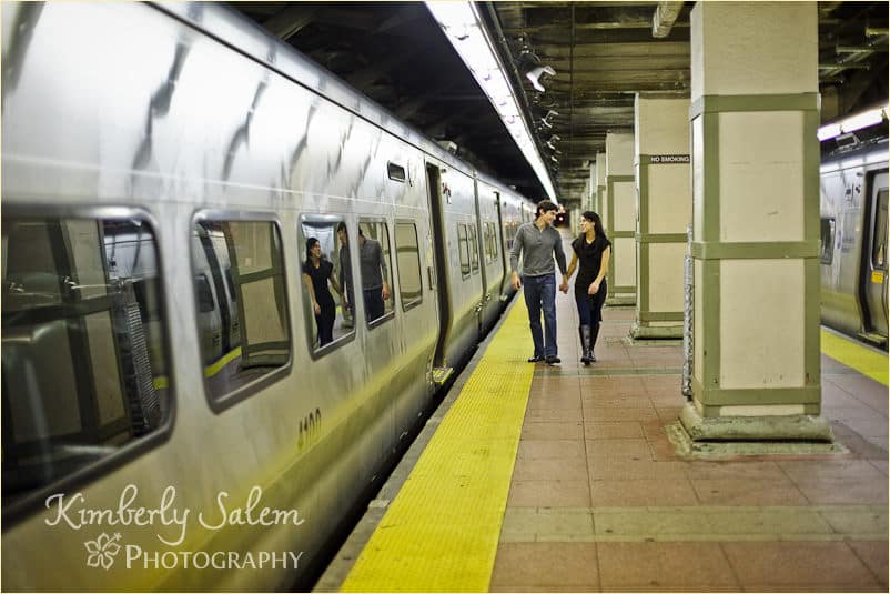 Sarah and David by Metro North train