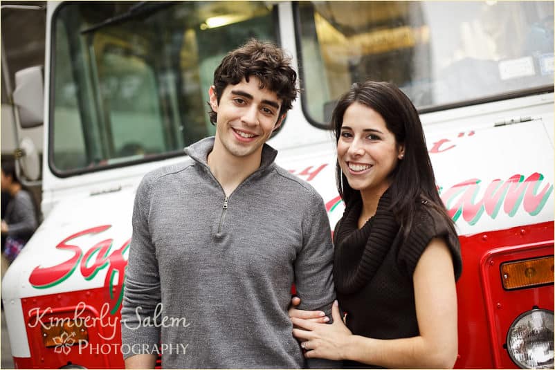 Sarah and David with ice cream truck