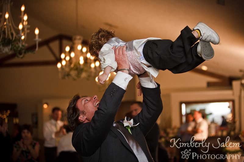 Ring bearer flying in the air