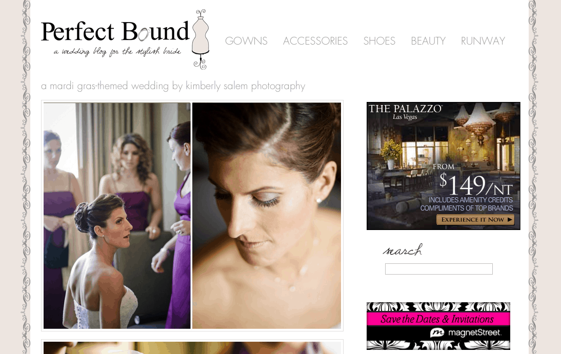 Perfect Bound blog featuring Megan and Matt's mardi gras wedding