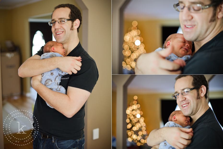 dad holding newborn