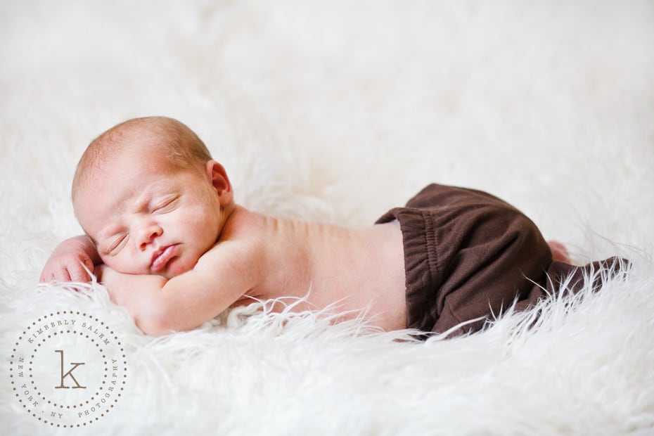 infant on a white background