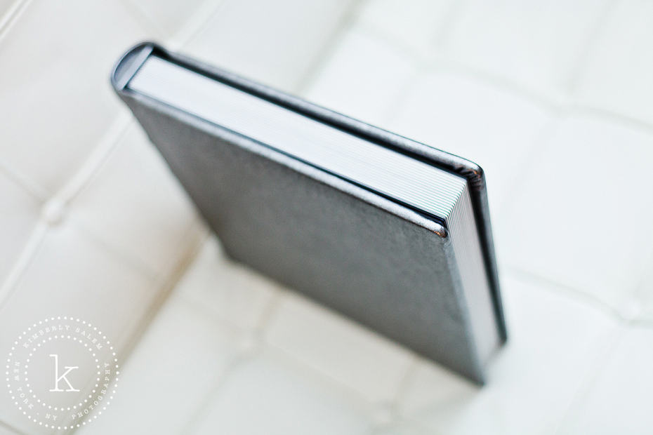 silver wedding album viewed from above