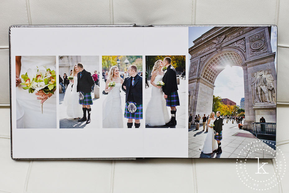 wedding album spread - first look - 4