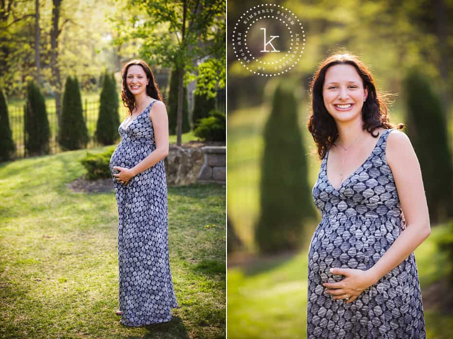 Maternity photos - trees in background