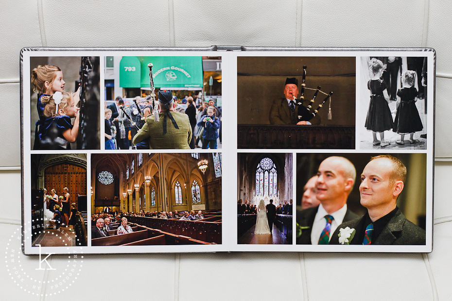 wedding album spread - grace church ceremony - 8