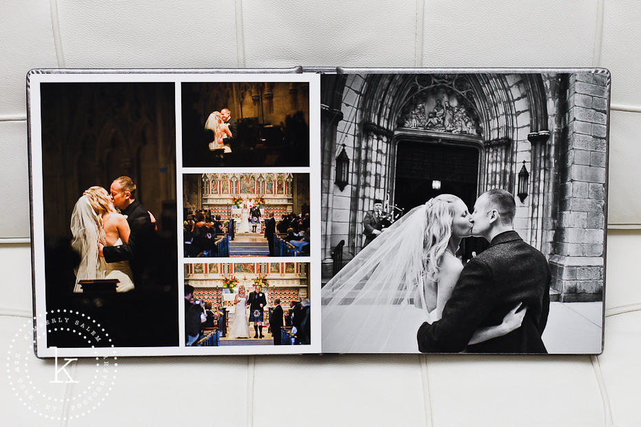 wedding album spread - after the ceremony - 9