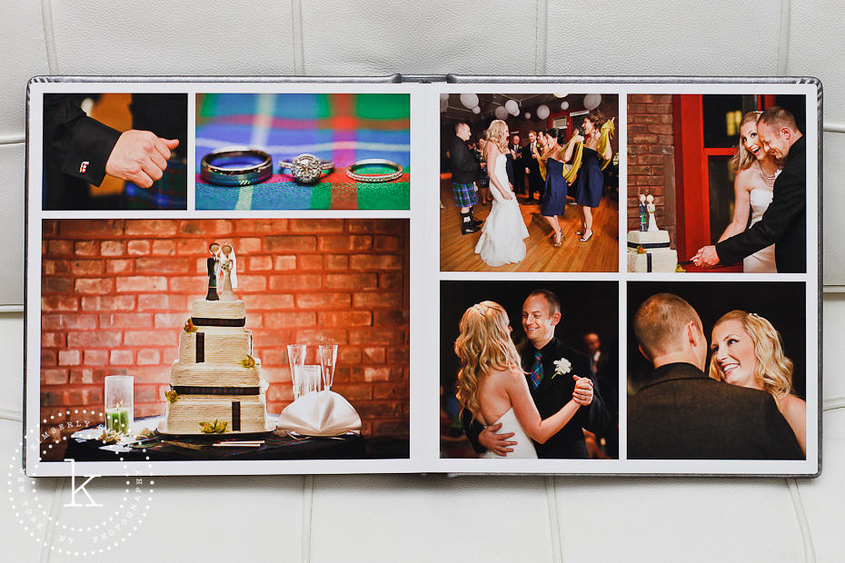 wedding album spread - dances and cake - 12