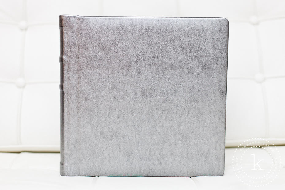 wedding album with silver cover 