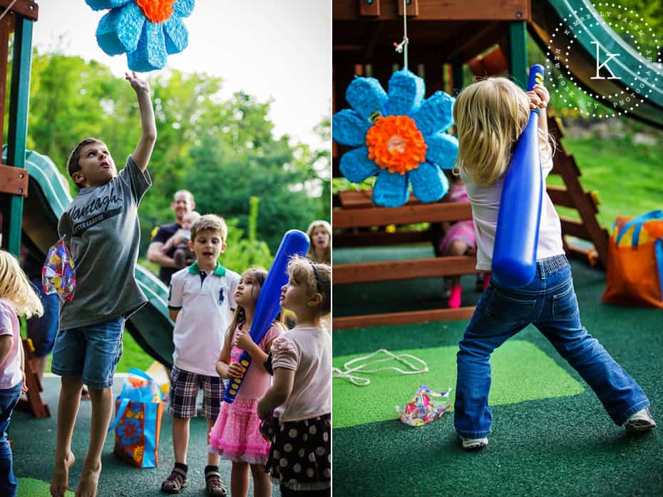 kids playing with pinata