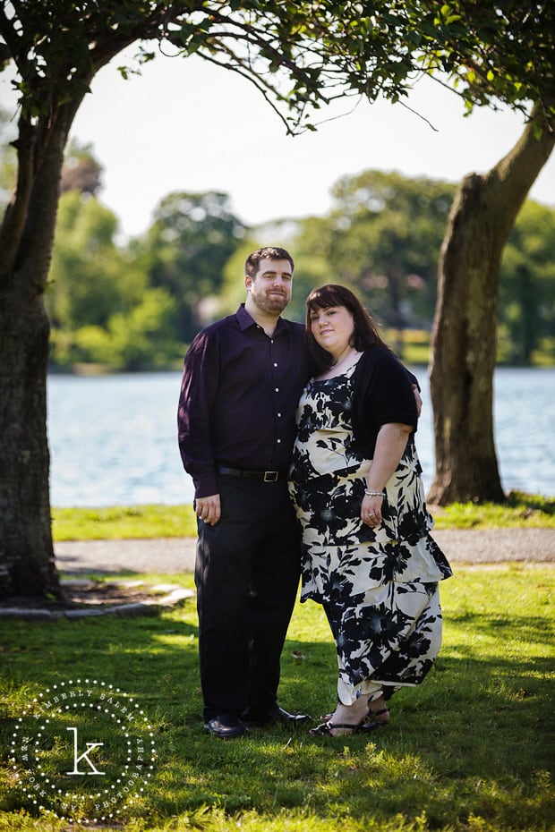 engaged couple vertical portrait - argyle park long island