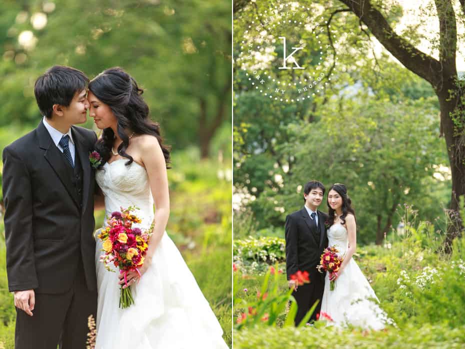 dyptych - wedding portraits - Fort Tryon Park NYC