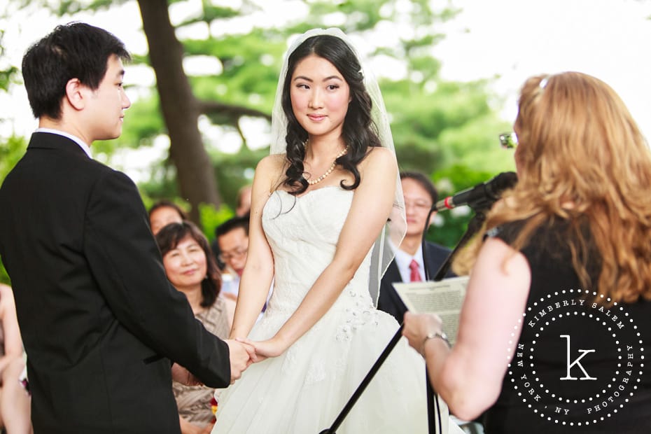 wedding ceremony at Linden Terrace in Fort Tryon Park, NYC