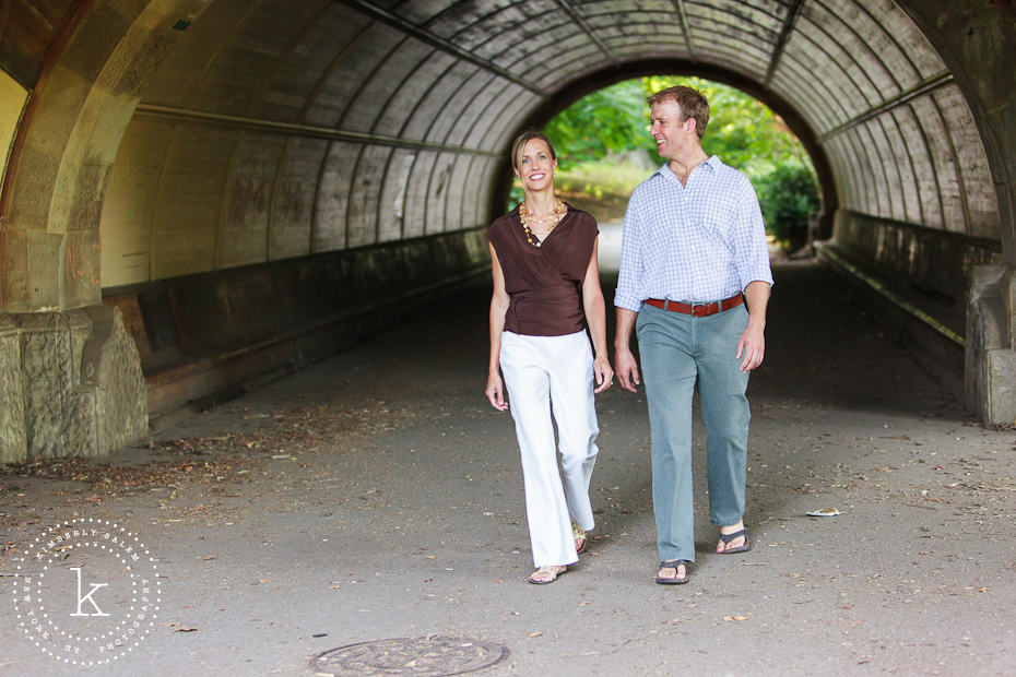 engaged couple - walking in Prospect Park