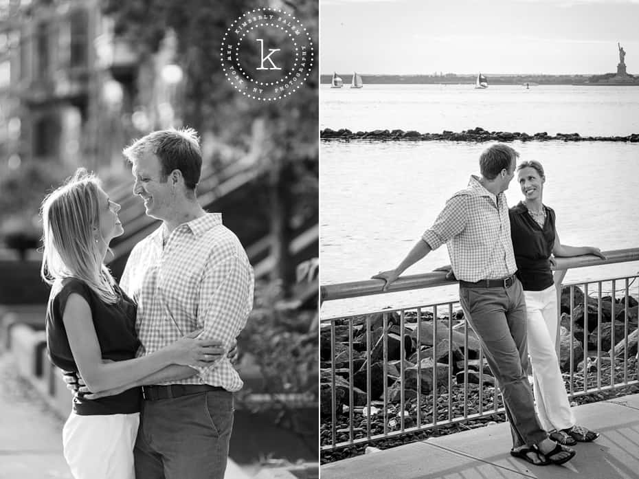 engaged couple in Brooklyn, NY - Red Hook