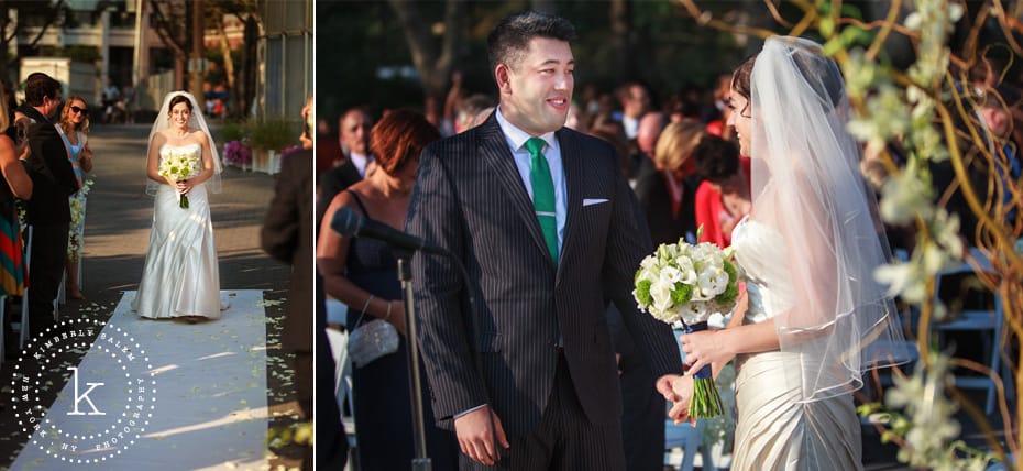 Battery Gardens outdoor wedding ceremony - ceremony begins