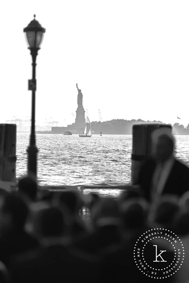 Statue of Liberty view from Battery Gardens wedding