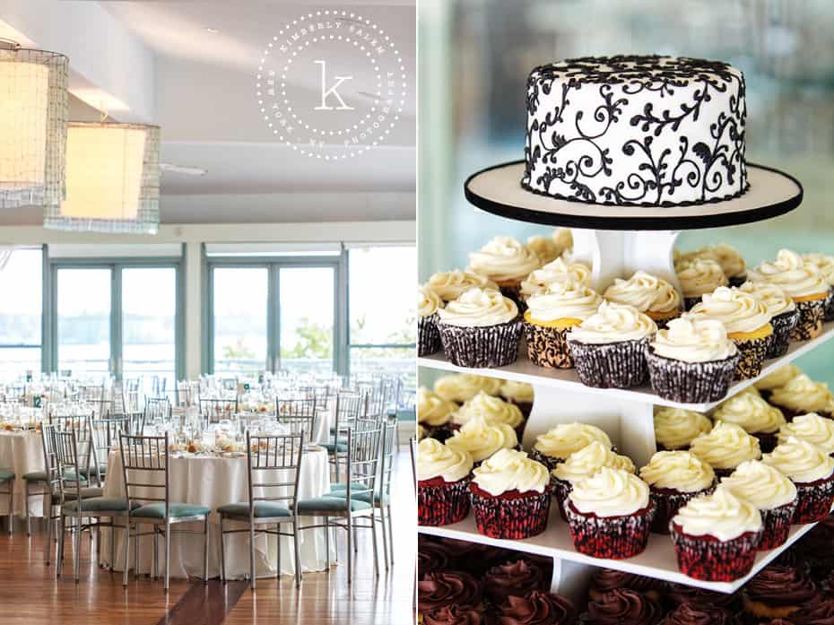 Battery Gardens - reception setup and cupcake tower