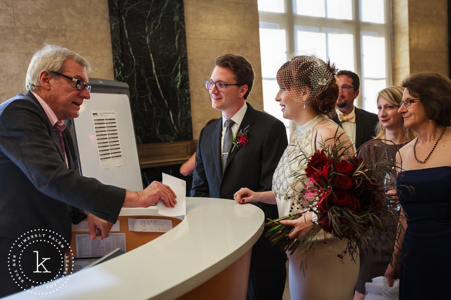 checking in at the NYC marriage bureau