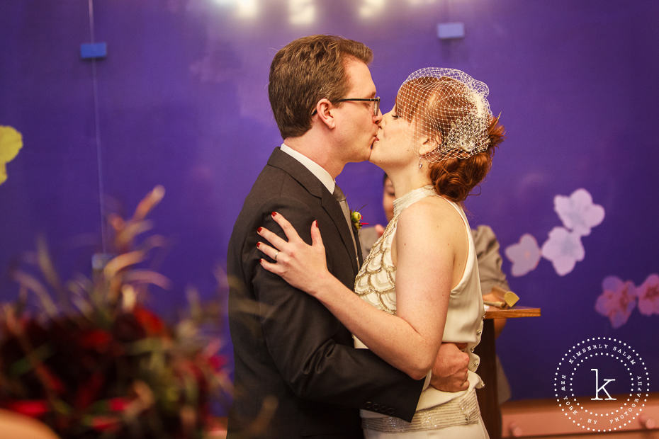 first kiss - ceremony - NYC marriage bureau