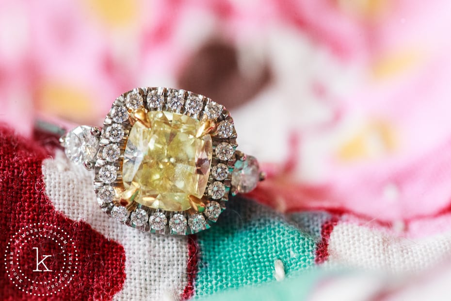 Yellow diamond engagement ring