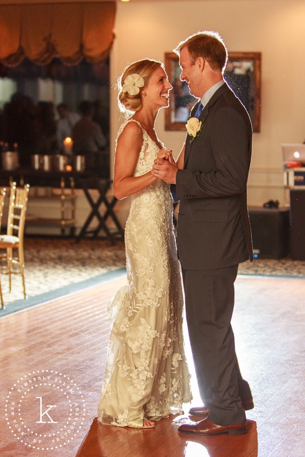 Bride and groom first dance