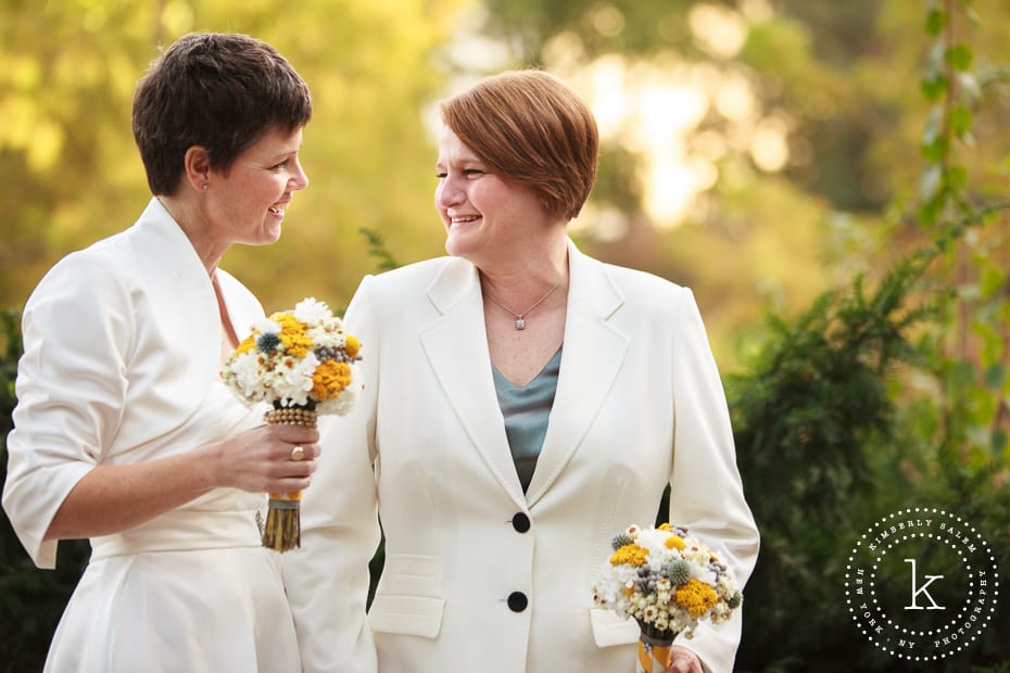 brides after their First Look in Central Park