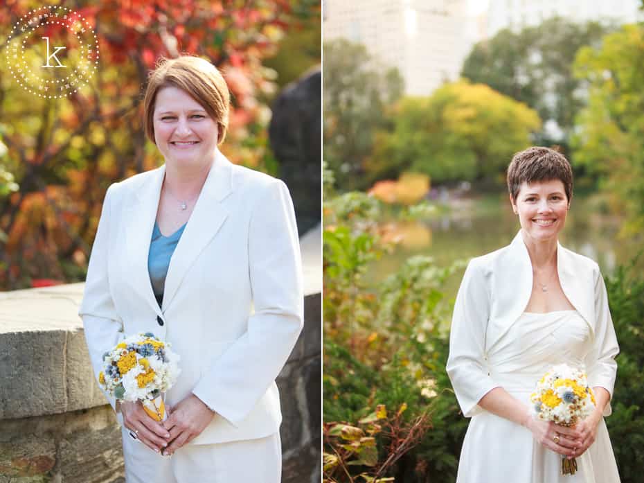 two bridal portraits