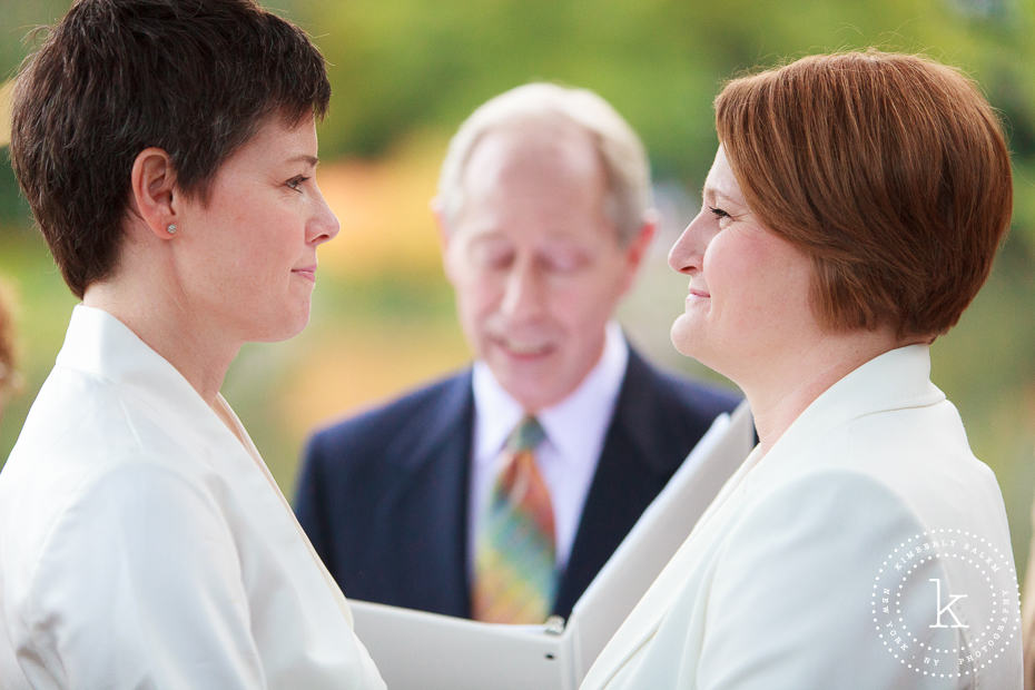 two brides during their ceremony