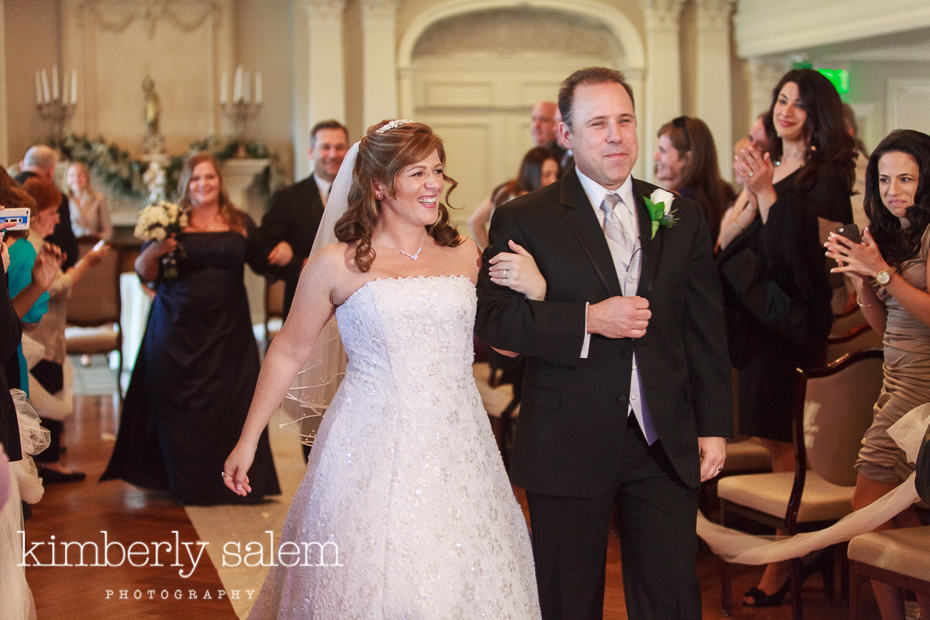 walking back down the aisle as a married couple