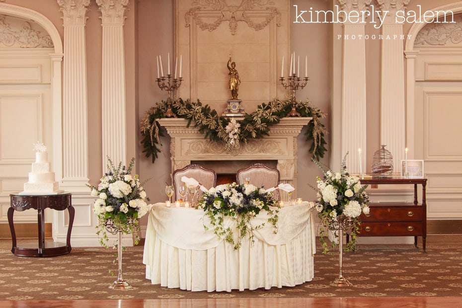 wedding reception setup - sweetheart table