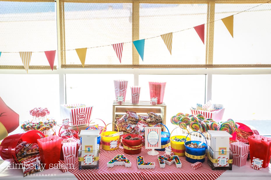 Long Island first birthday - candy table