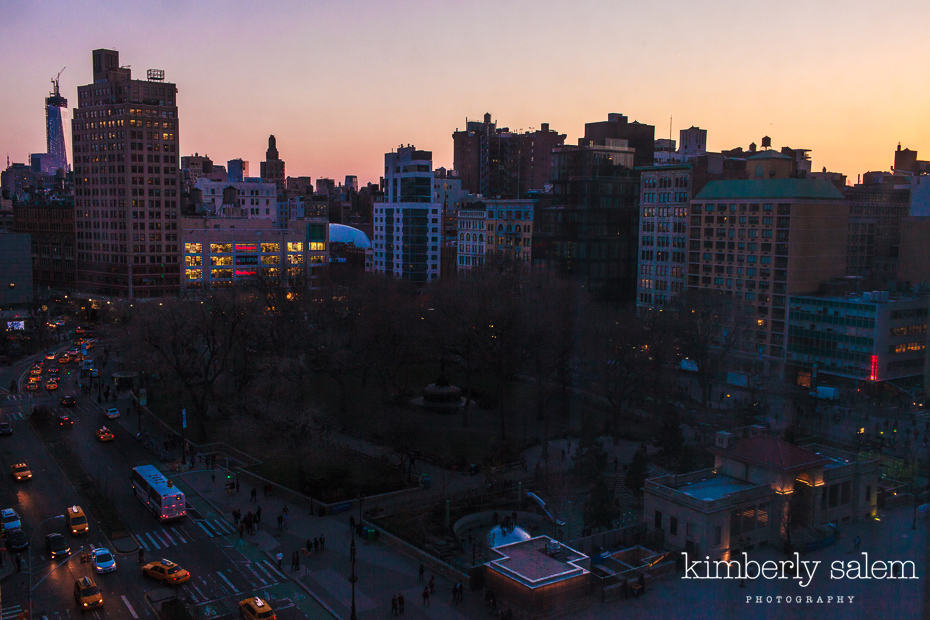 Union Square at dusk