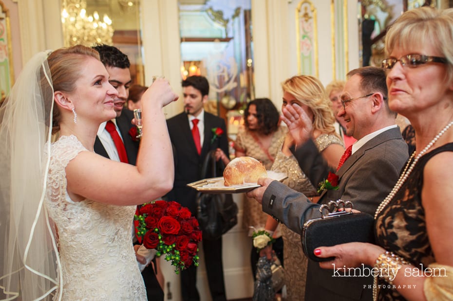 Polish wedding tradition of bread and salt