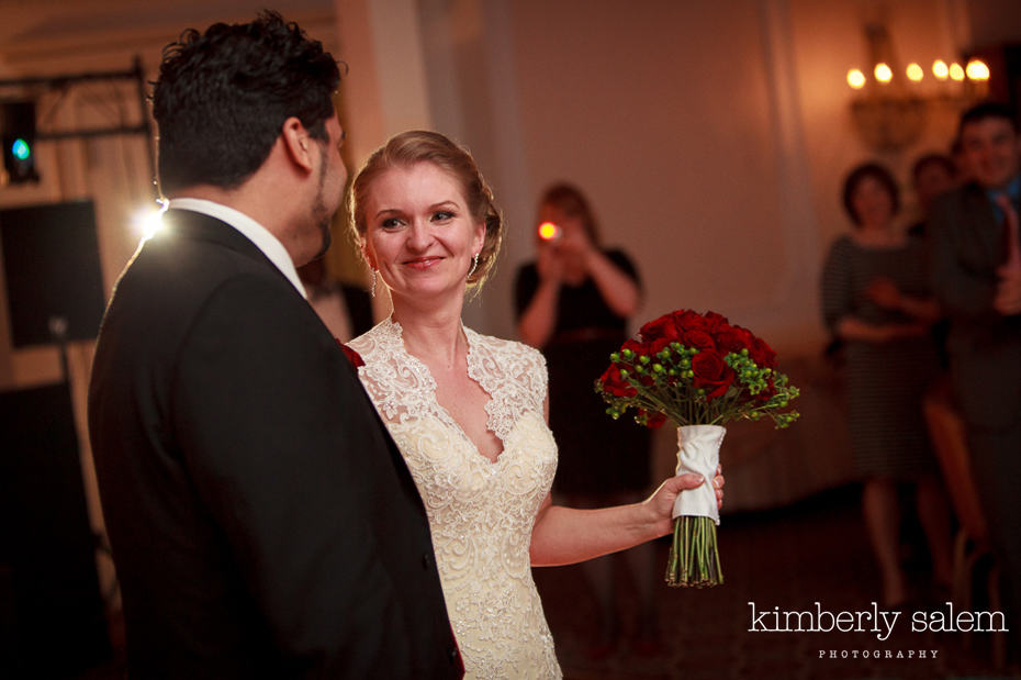 bride and groom intro to first dance