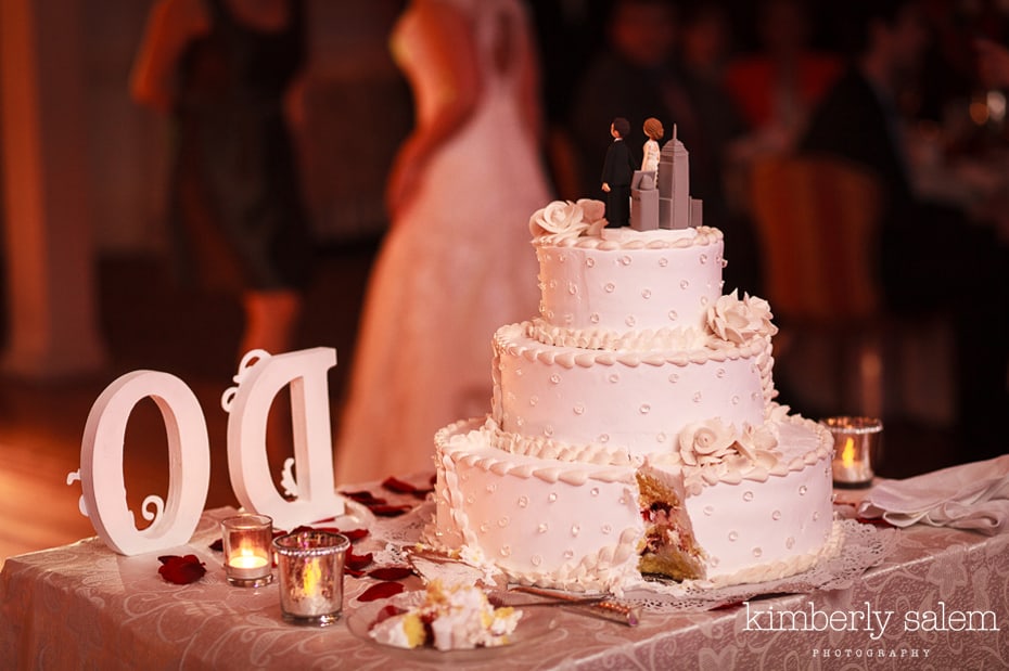 wedding cake after cake cutting