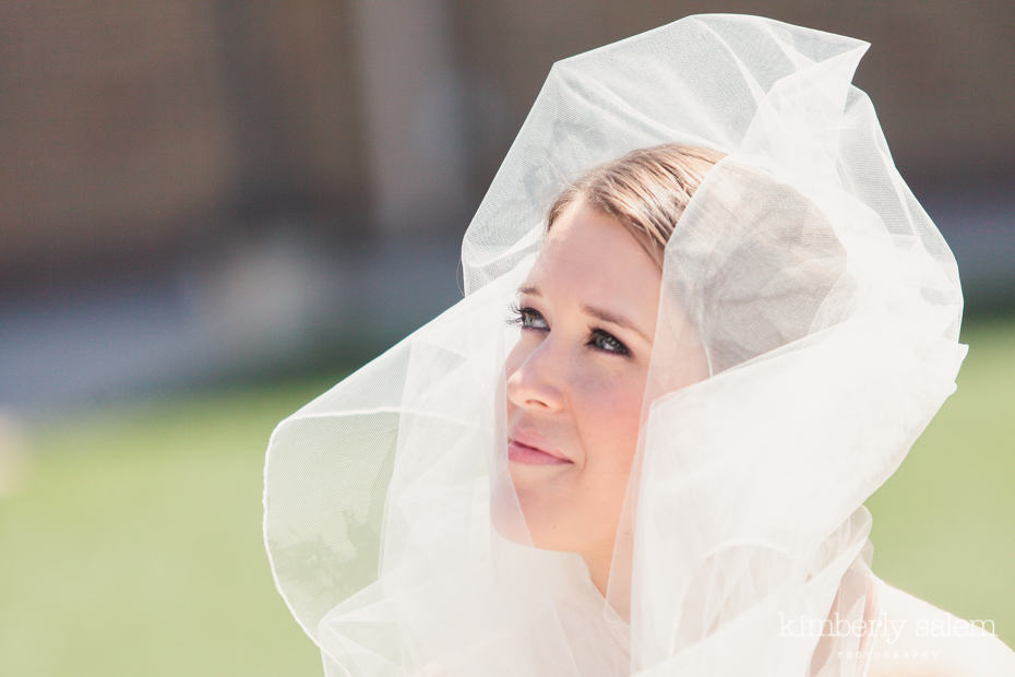 bride's face surrounded by her veil