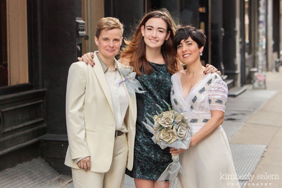 Portrait of Brides and their daughter