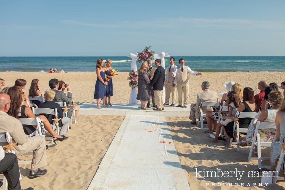 beach wedding ceremony at Montauk