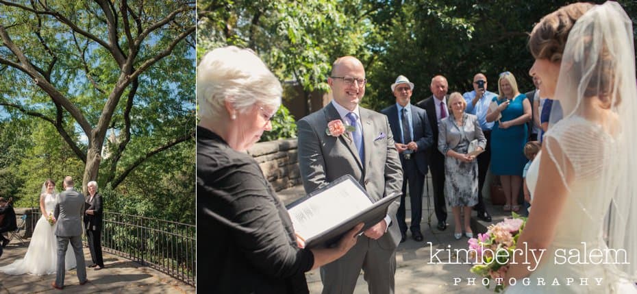 Wedding ceremony in the Shakespeare Garden in Central Park