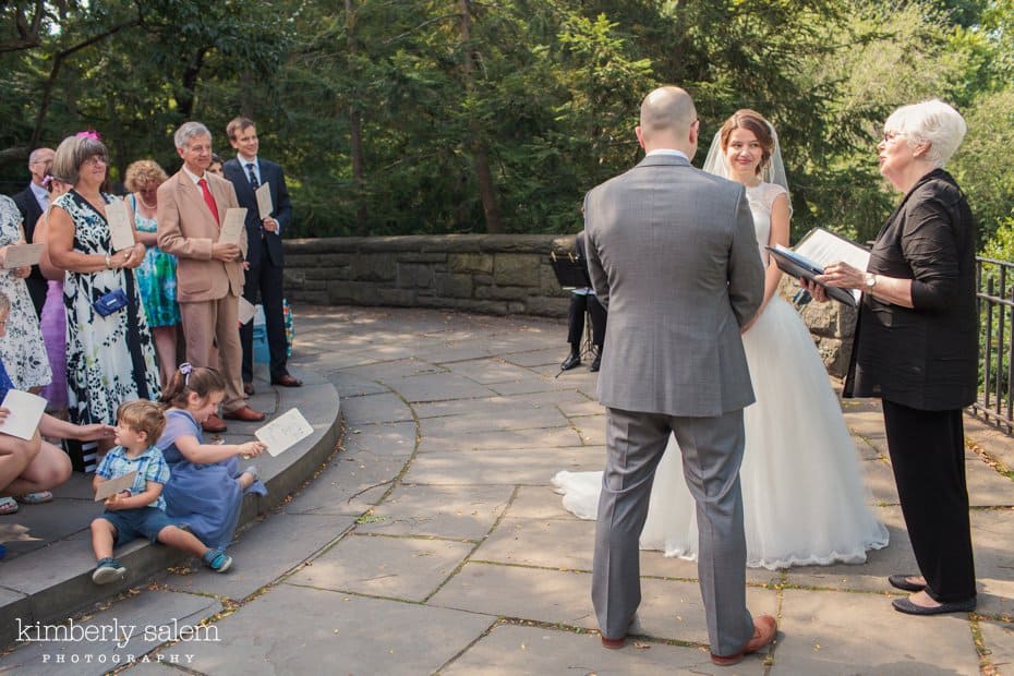 Wedding ceremony in the Shakespeare Garden in Central Park