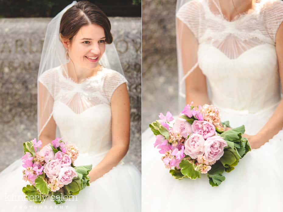 Bride with her bouquet - bouquet detail