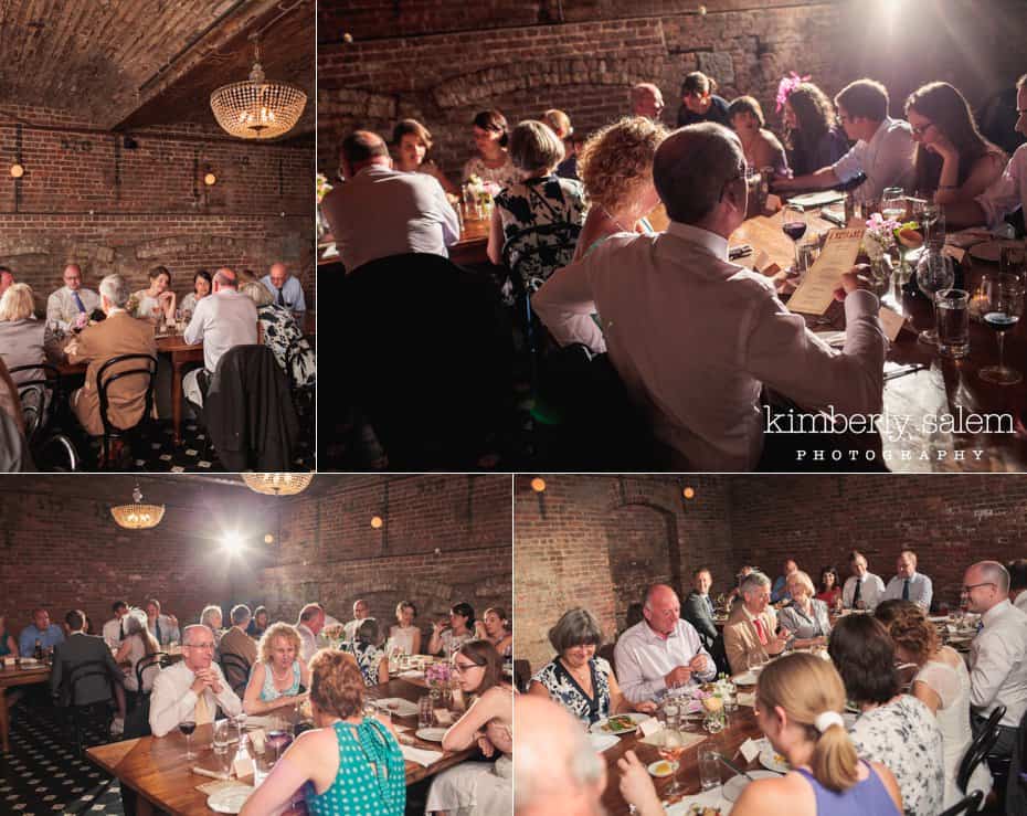 Candid shots of the reception dinner at Reynard in the Wythe Hotel