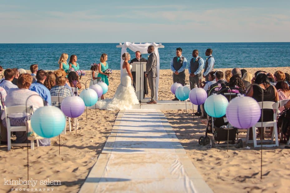 beach ceremony at Gurney's Inn