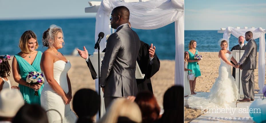 beach ceremony at Gurney's Inn