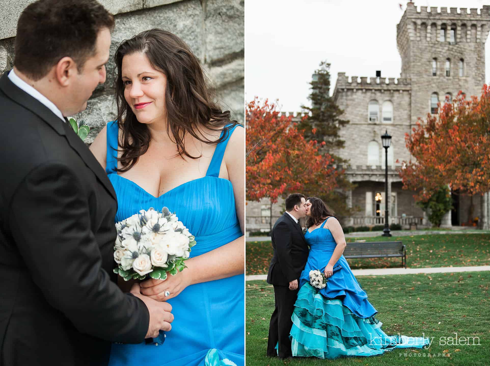 diptych ann and kevin wedding portraits at reid castle