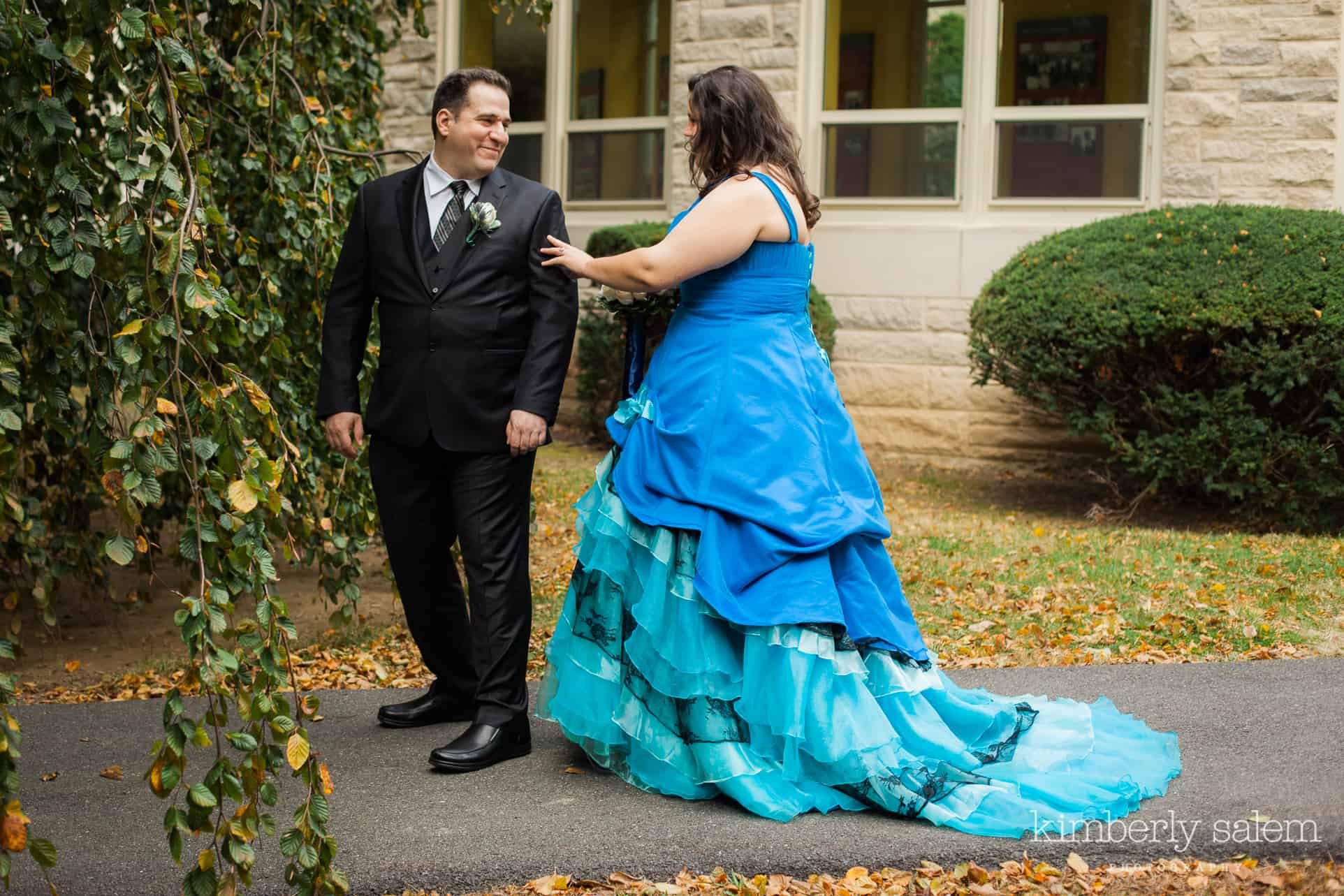 ann and kevin - wedding at reid castle NY - first look