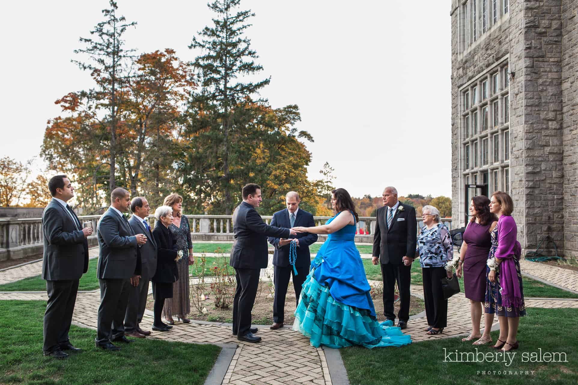 reid castle wedding - handfasting ceremony Celtic tradition